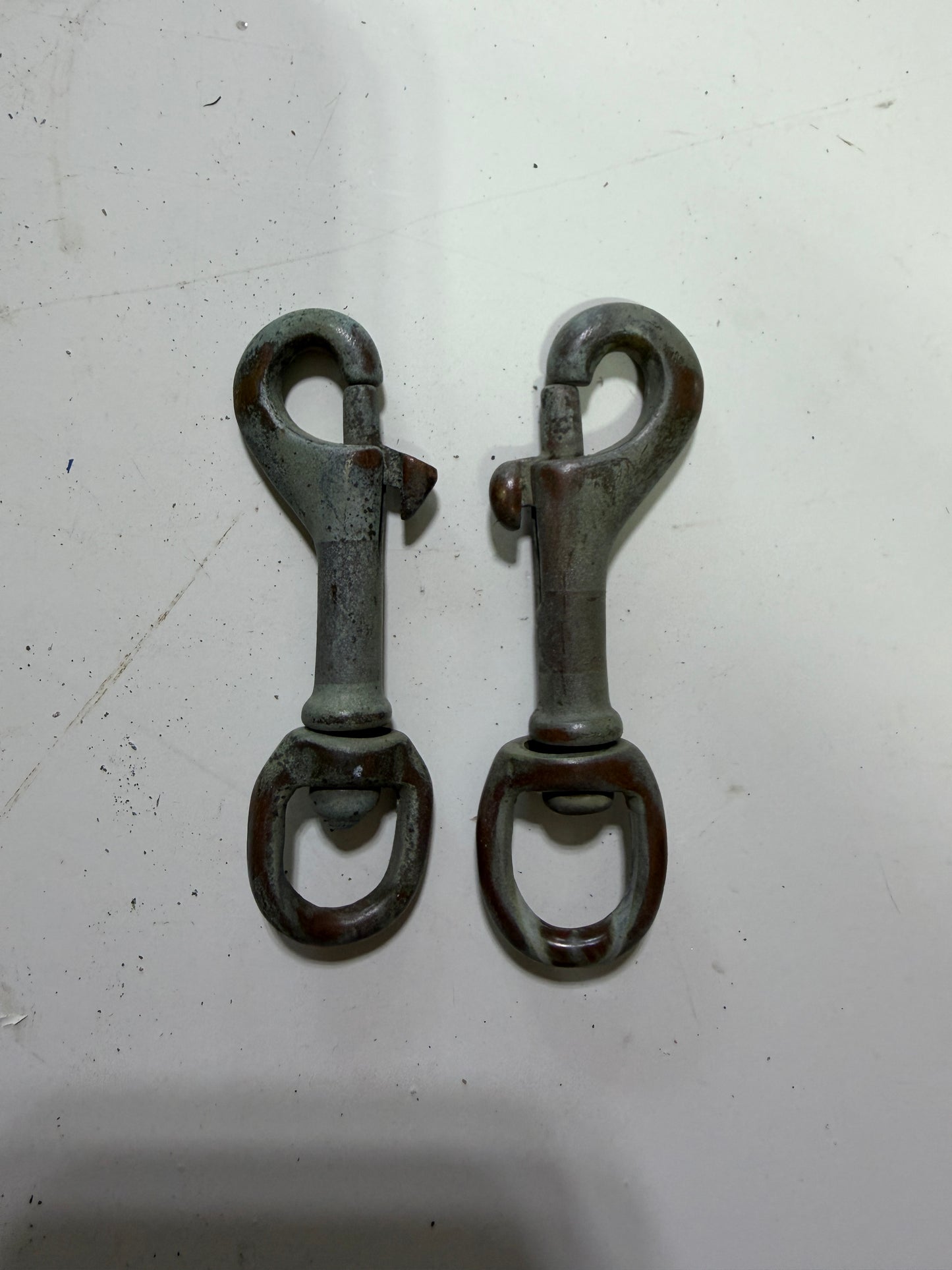 PAIR Bronze 7/16" Swivel Bail Clips
