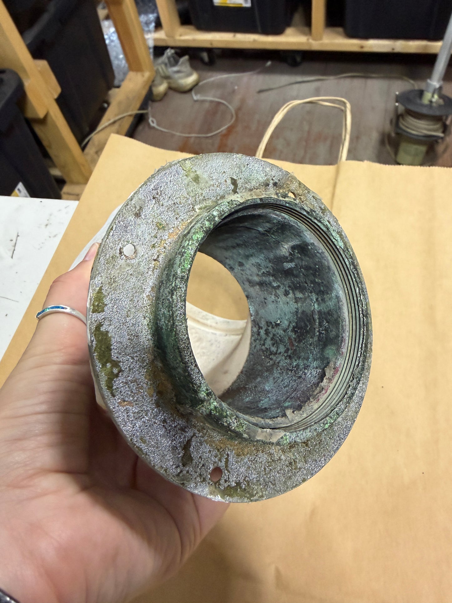 Rubber Dorade Vent With Bronze Base - 3 3/8" Diameter