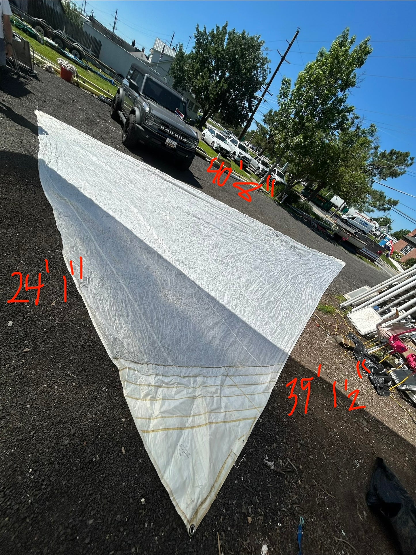 Sobstad 150% Genoa Sail (40' 8" x 39' 1 1/2" x 24' 1") (1/4" Slides) - Viking 33