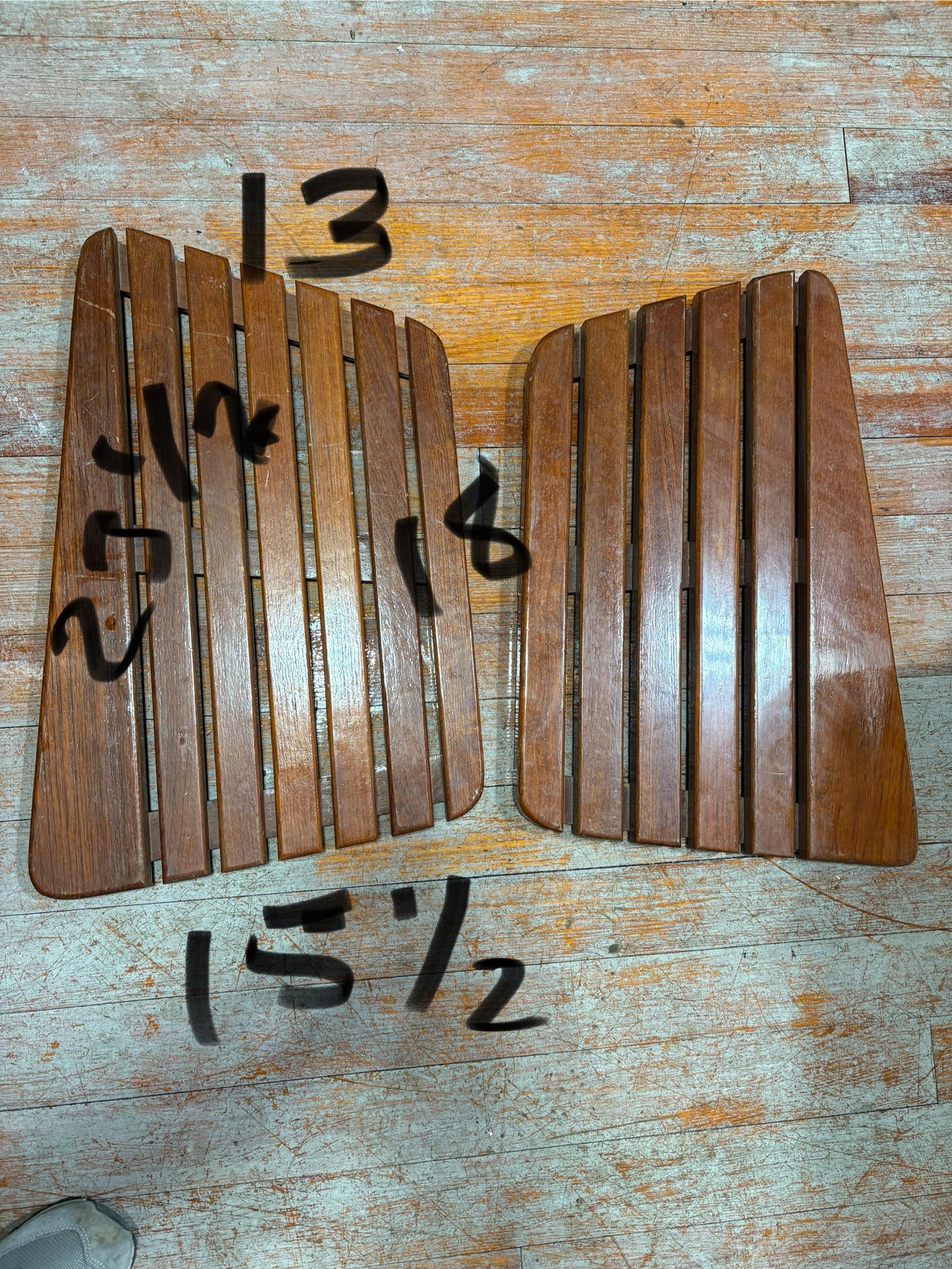 Teak Grated Floor Board Set OFF C&C 34 -- #309