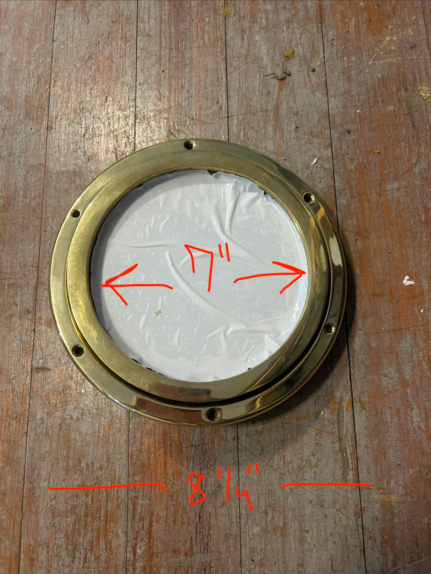 Foresti & Suardi 7" Glass - Brass Porthole