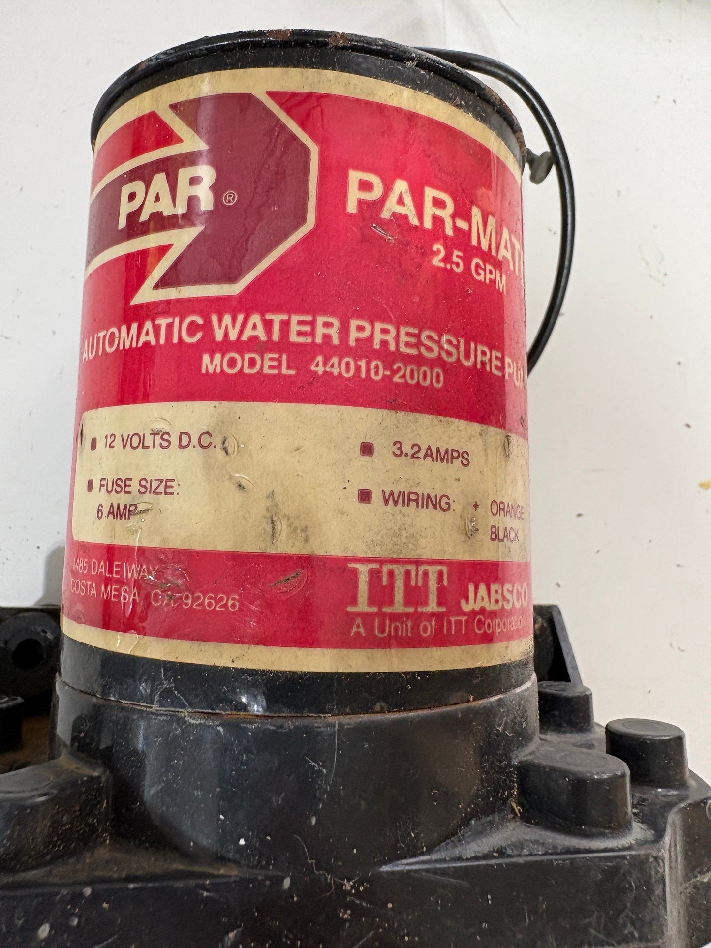Par-Mate 2.5 GPM Automatic water Pressure Pump Model 44010-2000