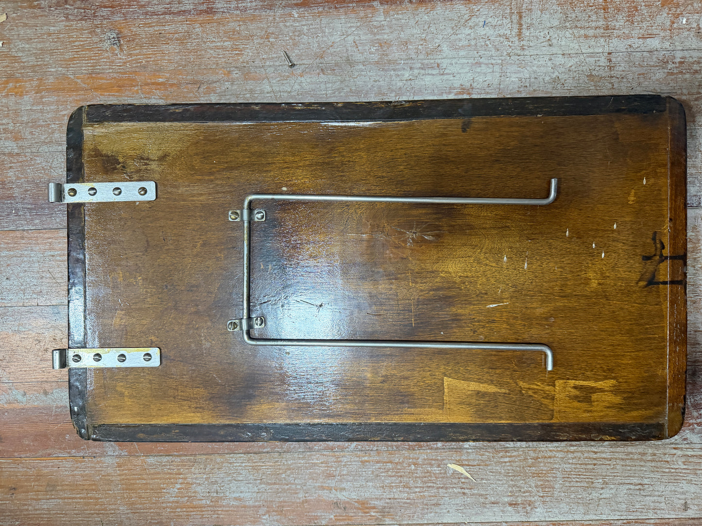 Dark Varnished Cockpit Table - 24 1/4" Long x 13 1/2" Wide
