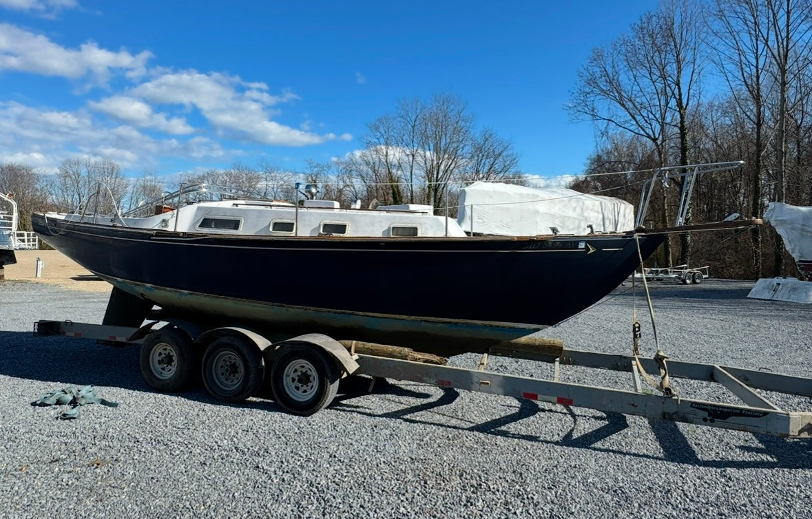 Rigid Boom Vang w track off Seafarer 31 Mark I Yawl