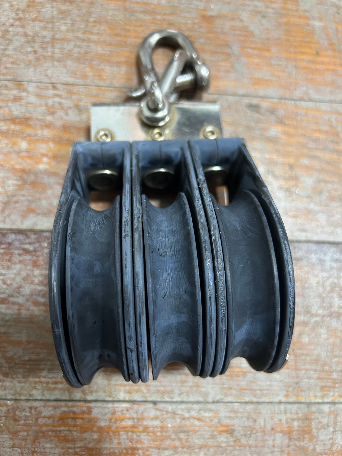 1/2" Sheave Harken Triple Block w/ swivel shackle