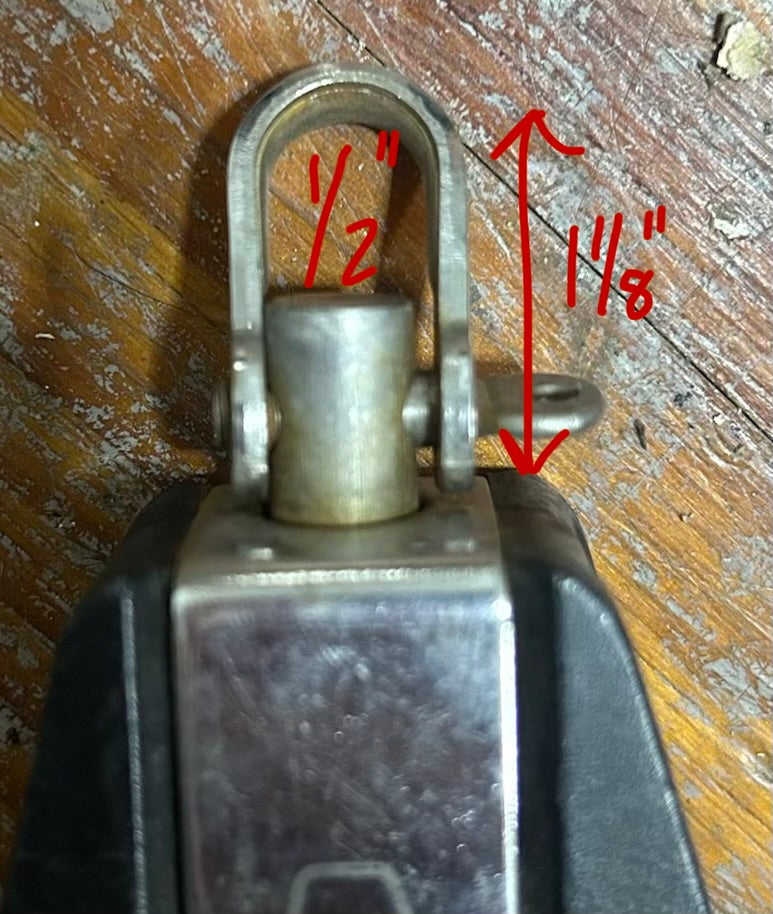 Lewmar Single Swivel Block Pulley – 1/2” Sheave Width