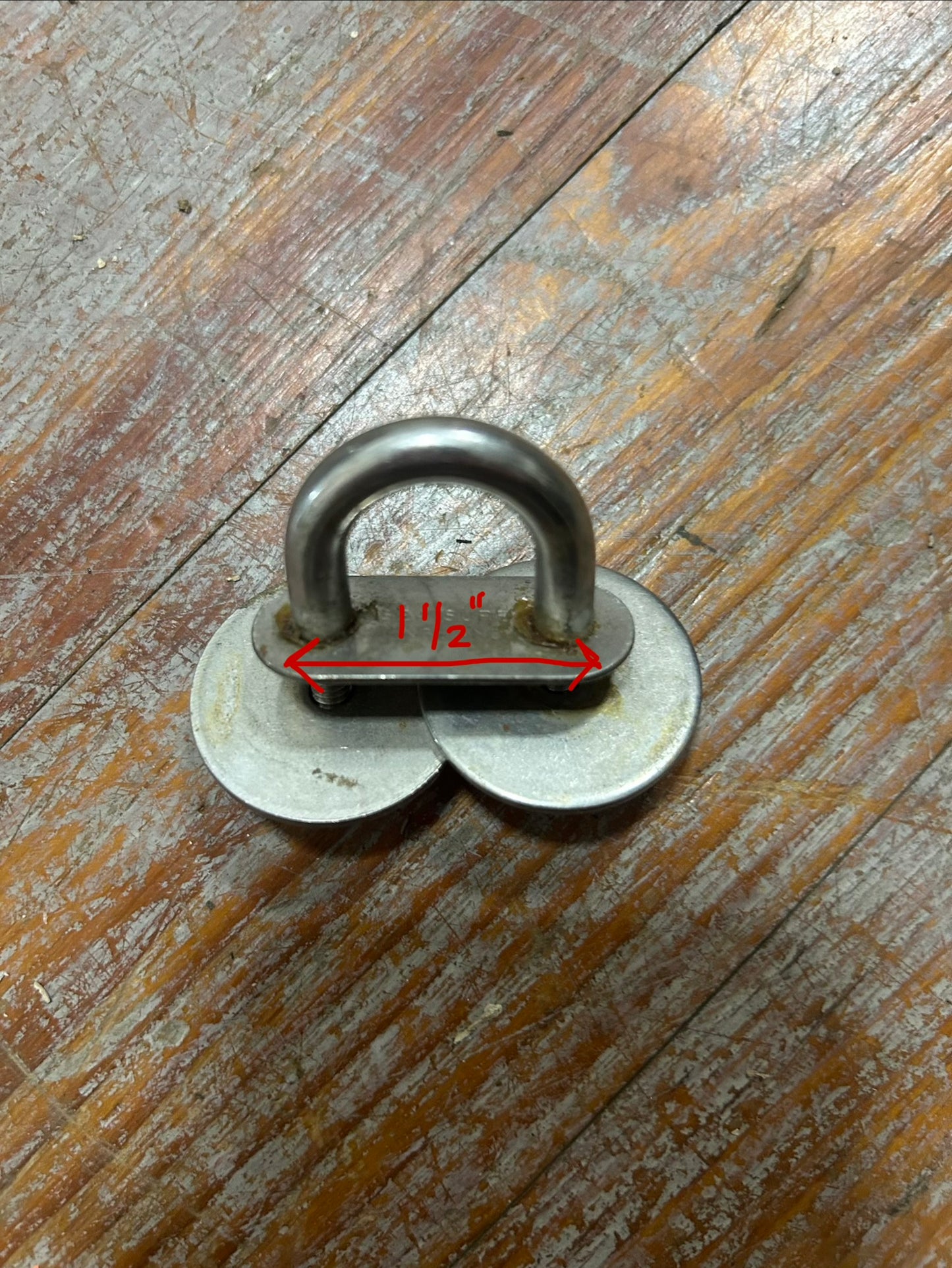 Lot of 3 Pad Eyes (1 smaller)