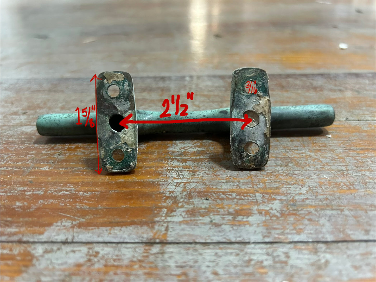 Vintage Bronze Cleat 5-7/8” Long 2-1/2” Mount