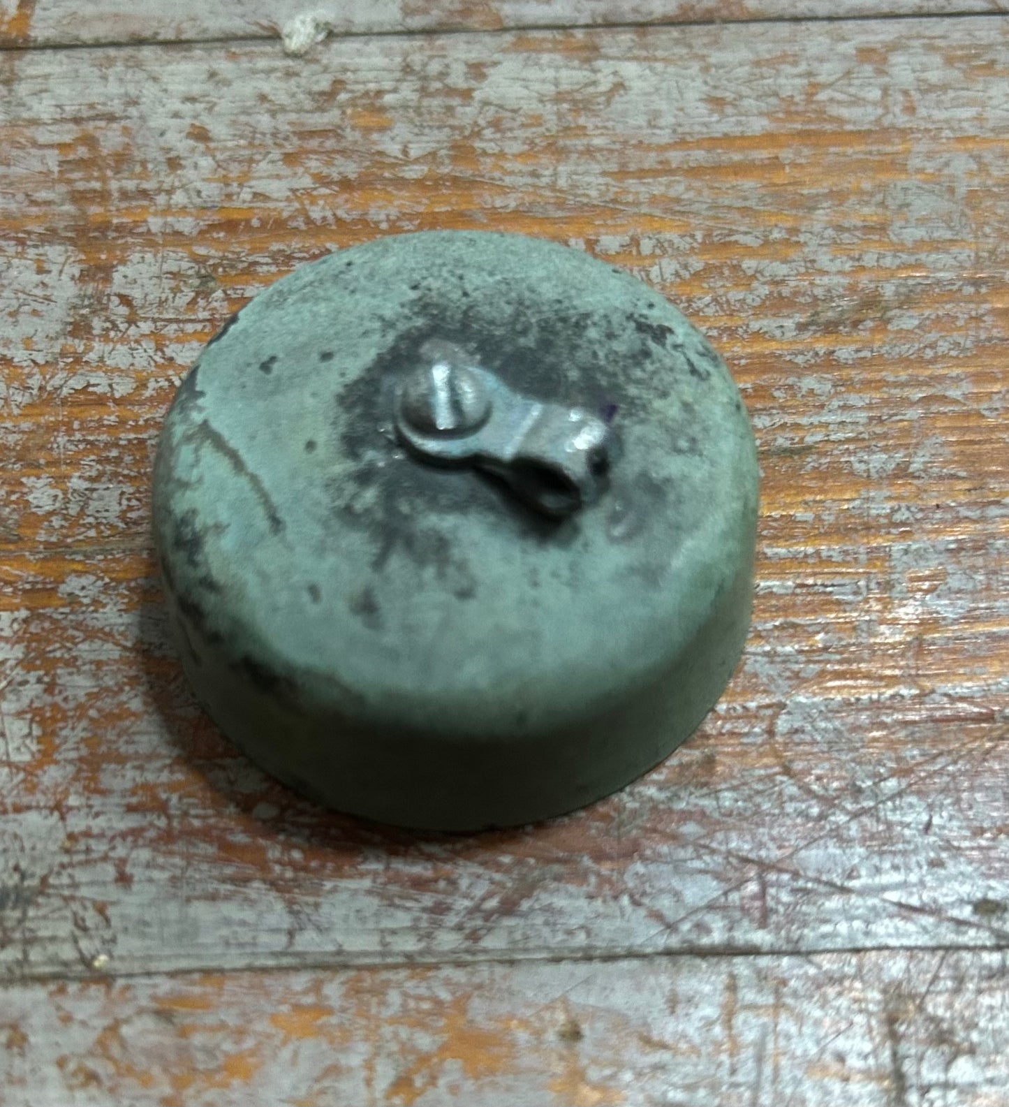 Vintage anchor hawse pipe/deck fitting with original twist-lock cap