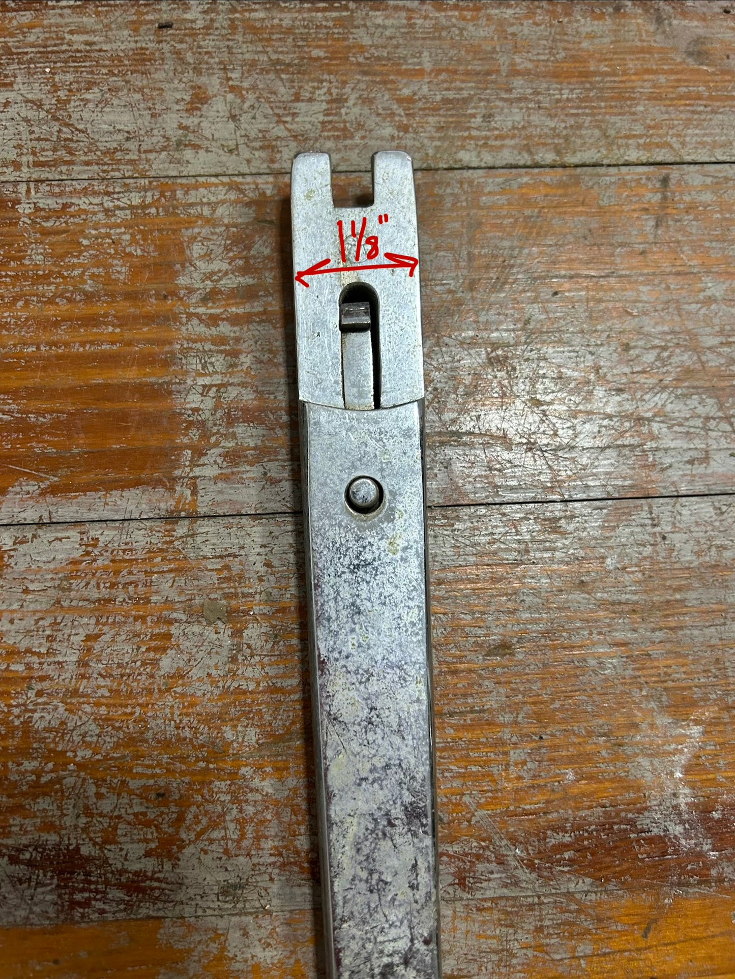 Vintage Merriman Flat Slide-In Winch Handle 8-1/2” Stainless Steel w/ Yellow Grip