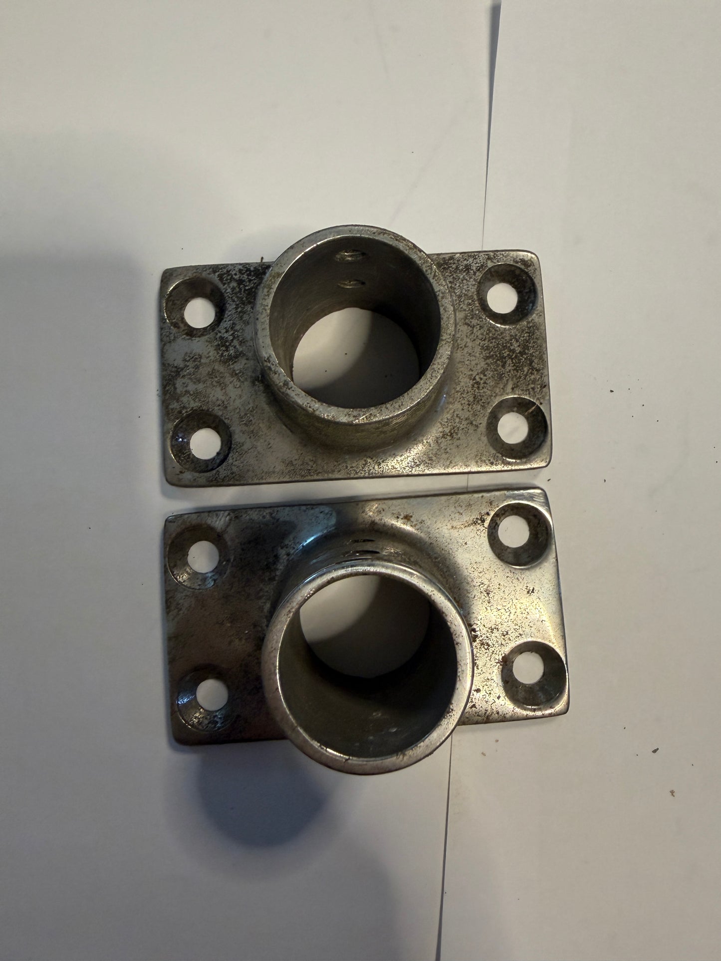 PAIR Stainless Steel Pedestal Feet - 1" Diameter Tubing