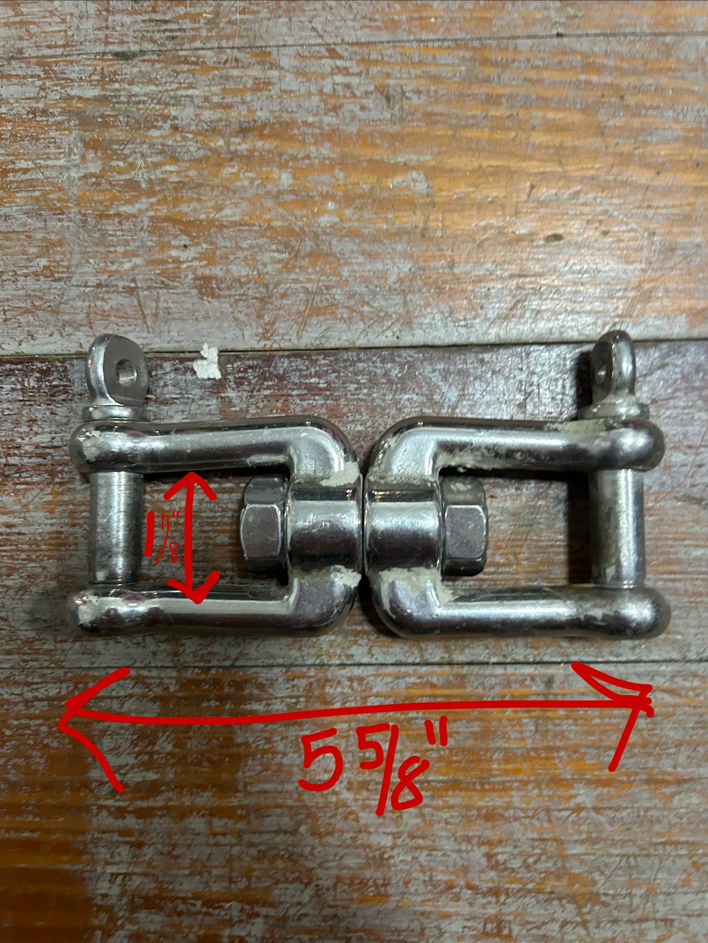 Stainless Steel Jaw to Jaw Swivel 5-7/8” Anchor Chain Rigging