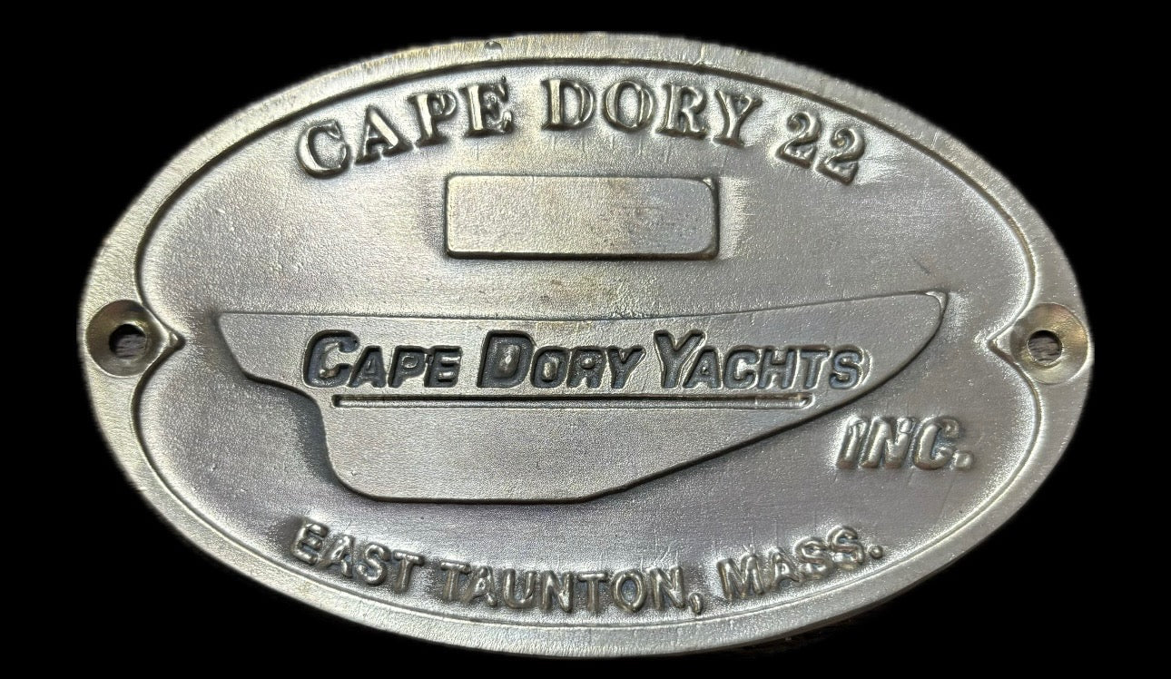 Cape Dory 22 Builders Plate
