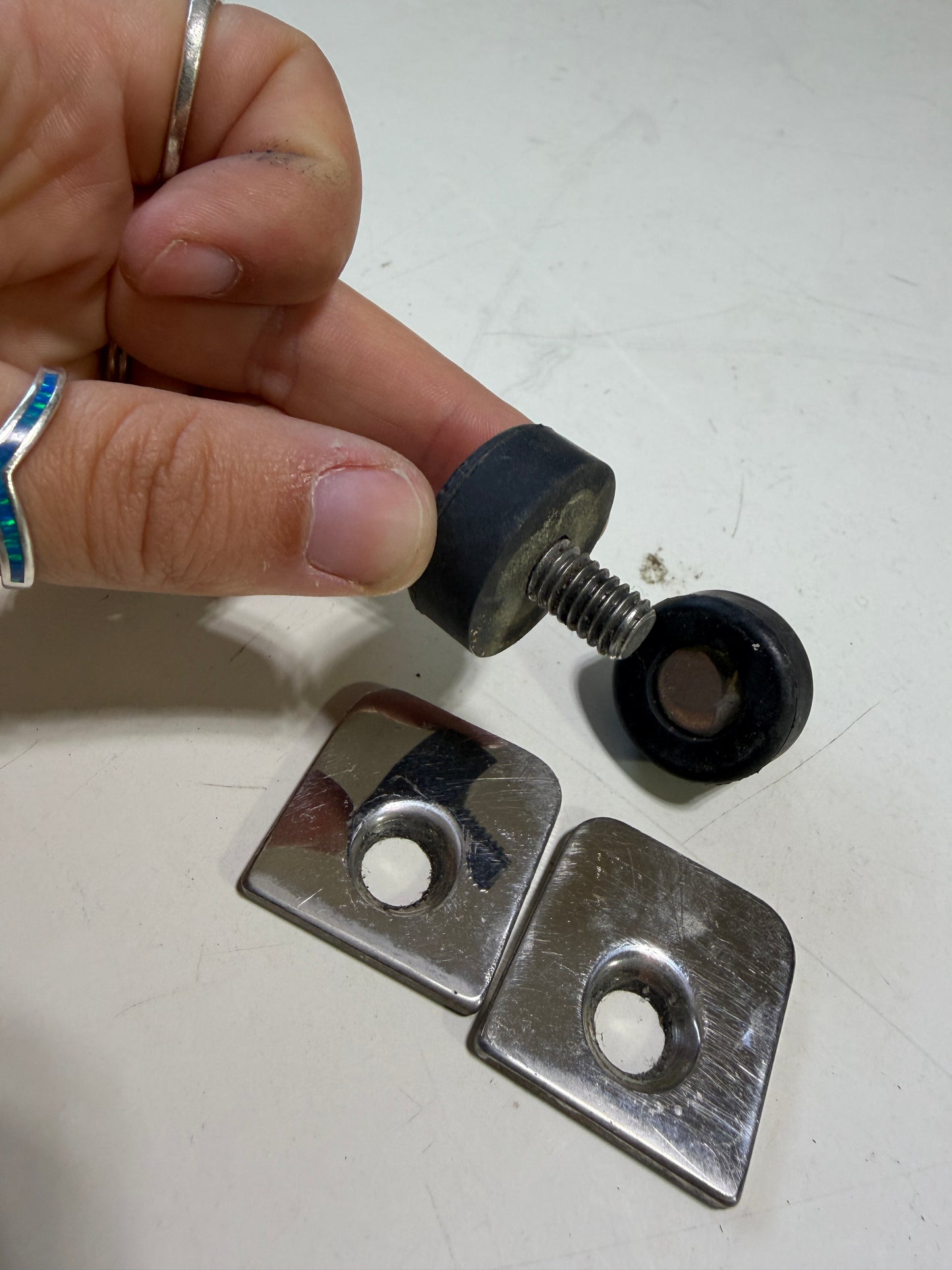 Stainless Steel Track Ends With Bolts - 1 1/4" Width