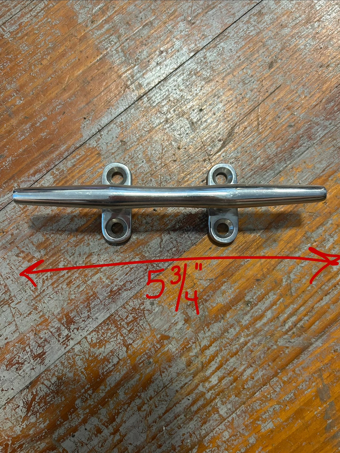 5-3/4” Stainless Steel Marine Horn Cleat Boat Dock Line Mooring Cleat 2-Bolt