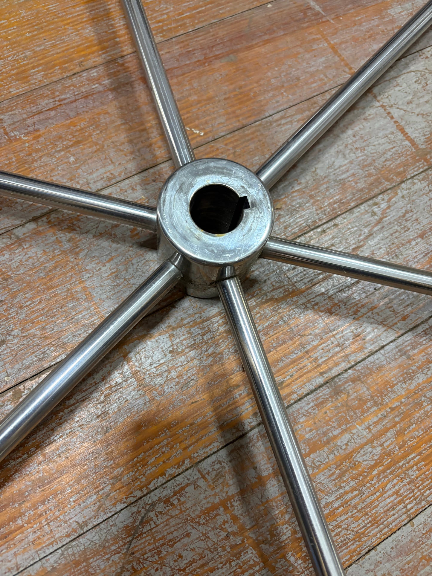 30" Stainless Steel Wheel - 1" Straight Keyed Shaft