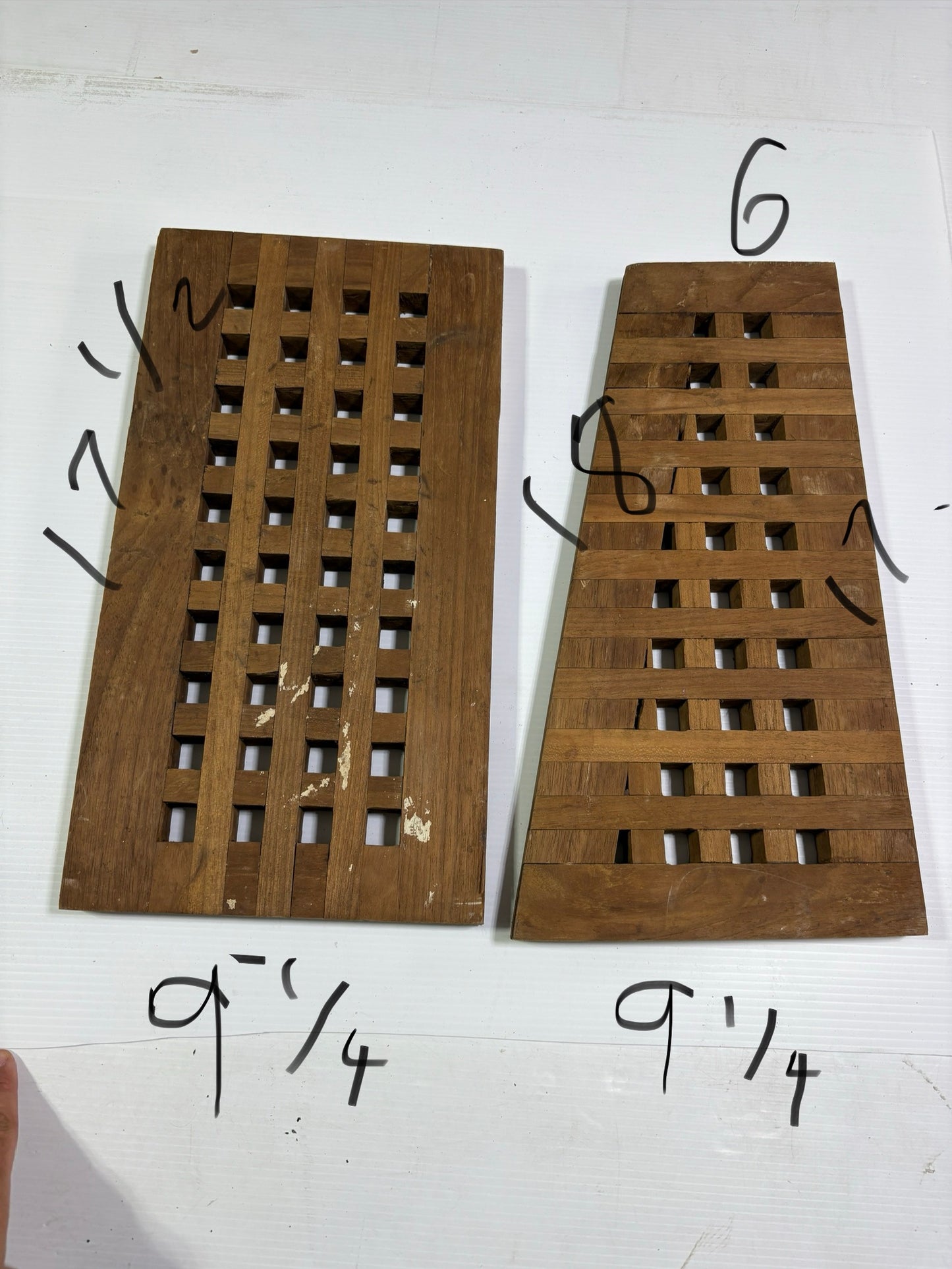 Teak Grate Pair