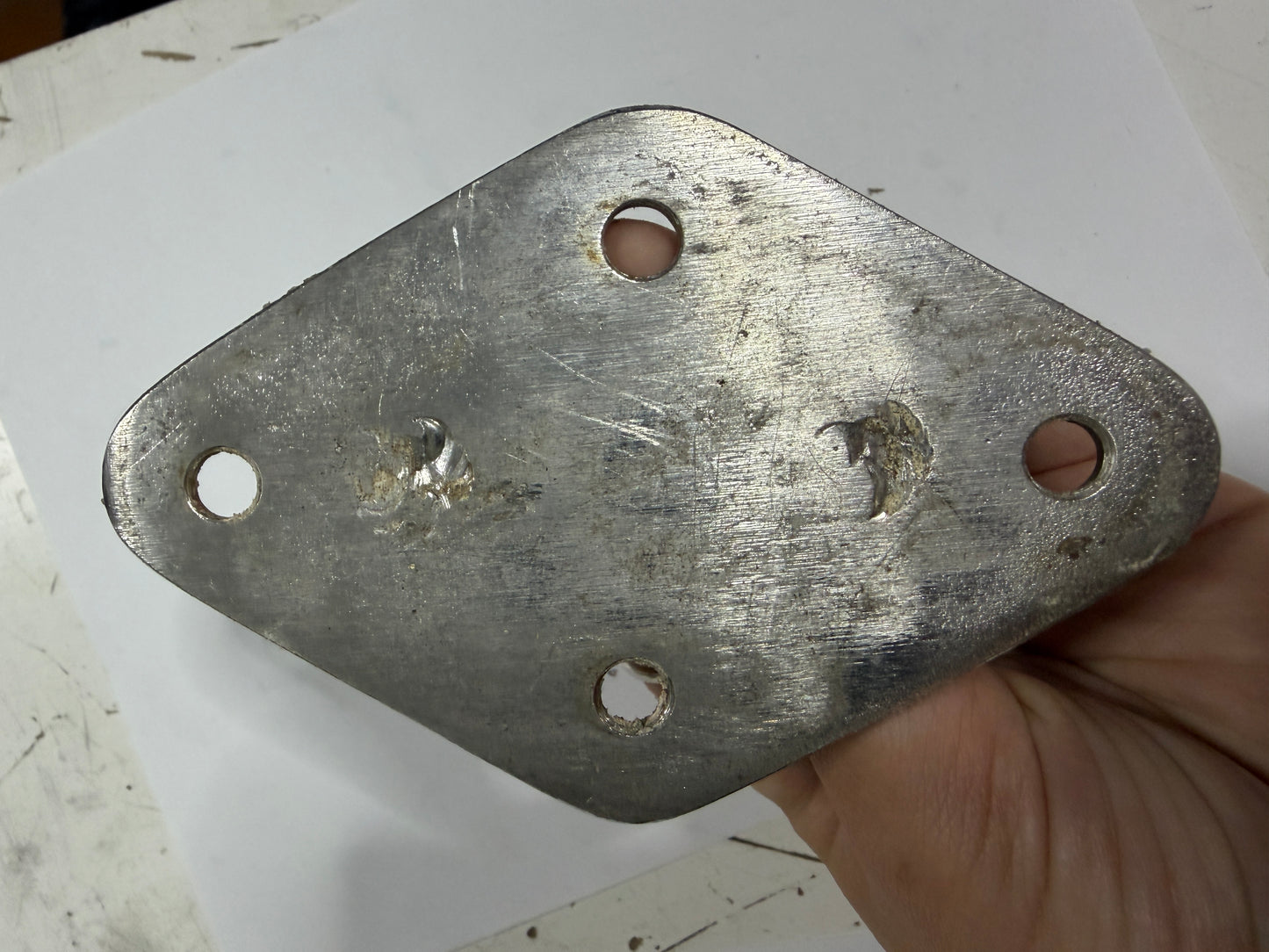 Stainless Steel Pad Eye - 1 1/4" x 1 1/8" Eye - Rounded Tips