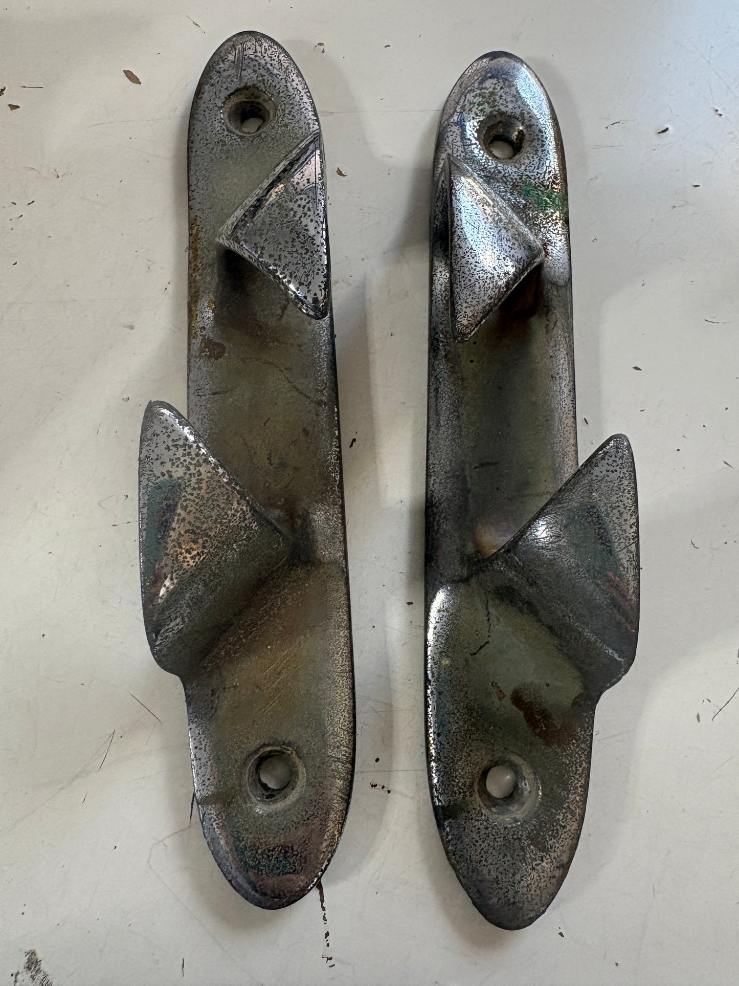 Chromed Bronze Chock Cleats 7 3/4"