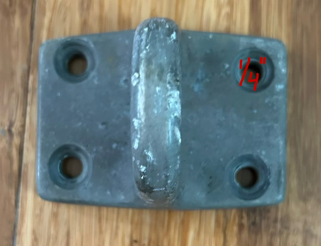 Heavy Duty Aluminum Pad Eye Deck Loop 3” x 2-1/4”
