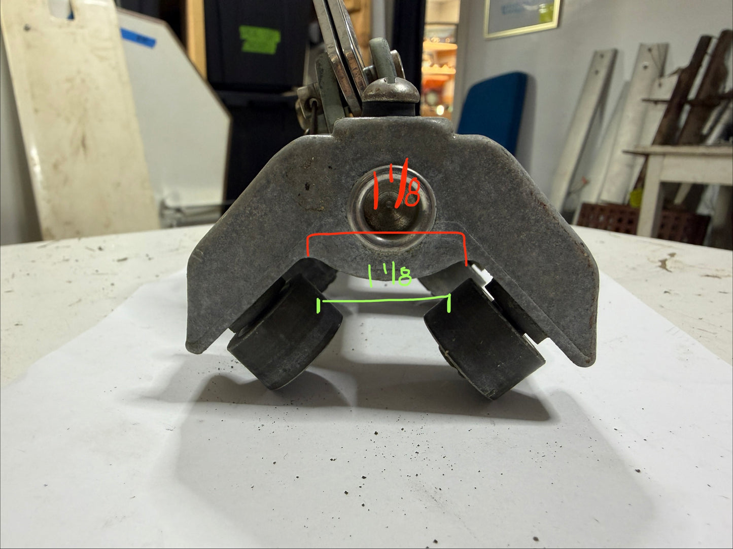 Fico 6 Sheave X Track / Traveler Car - 1 1/8" Track Width