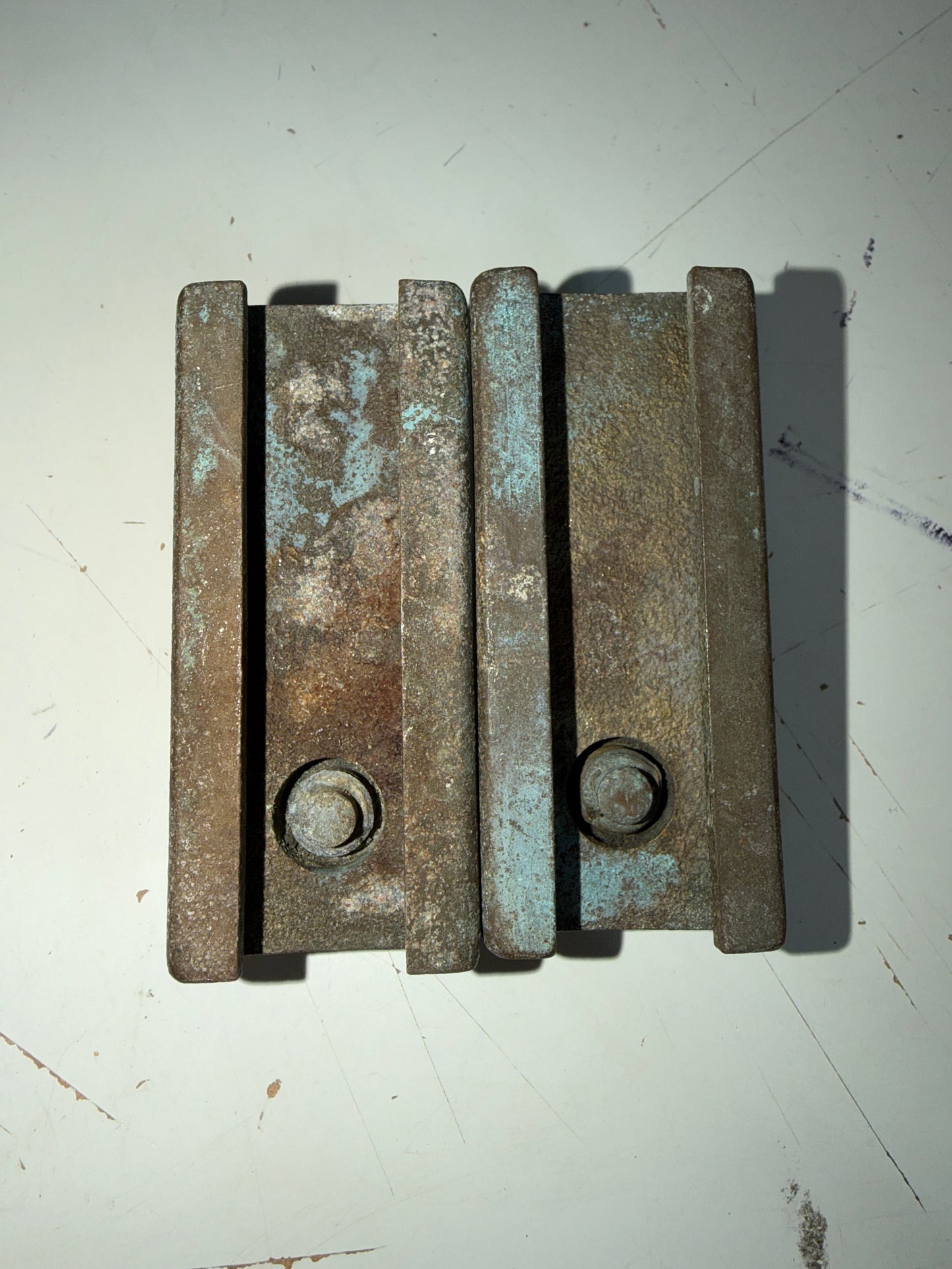 PAIR Bronzed 1 1/4" Screw Top Track Car