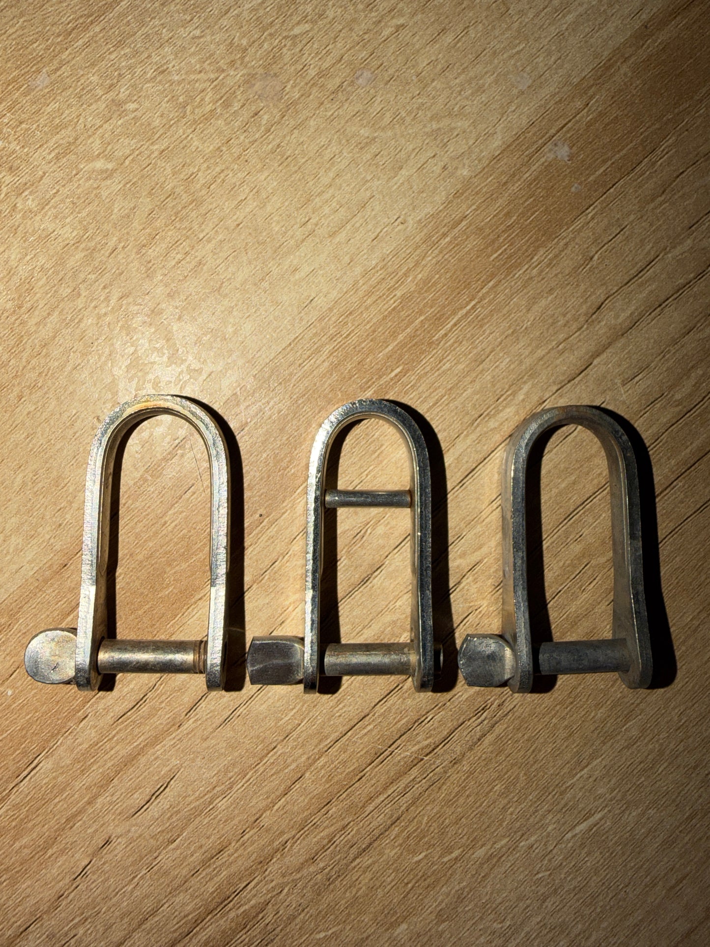 LOT OF 3 Elongated Shackles - 3/16" Pin Diameter - 9/16" Width - 1 7/8" Length
