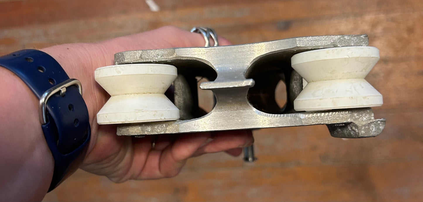 Aluminum Triple Halyard Sheave Box 1-3/8” & 1-1/4” Sheaves