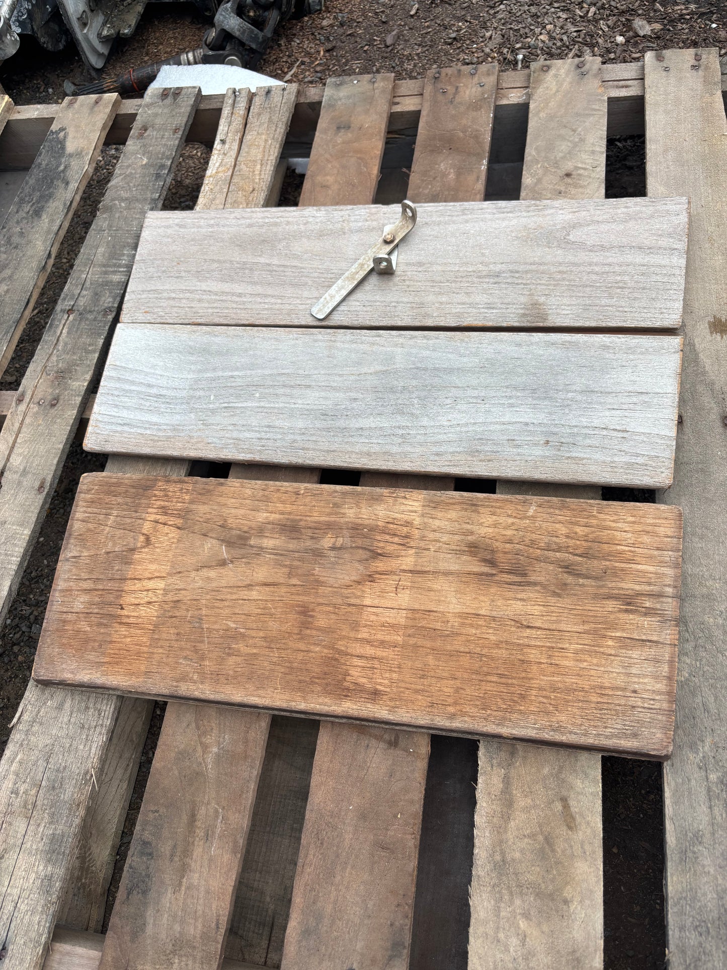 Set of 3 Teak Companionway Boards OFF Allied Princess -- #32