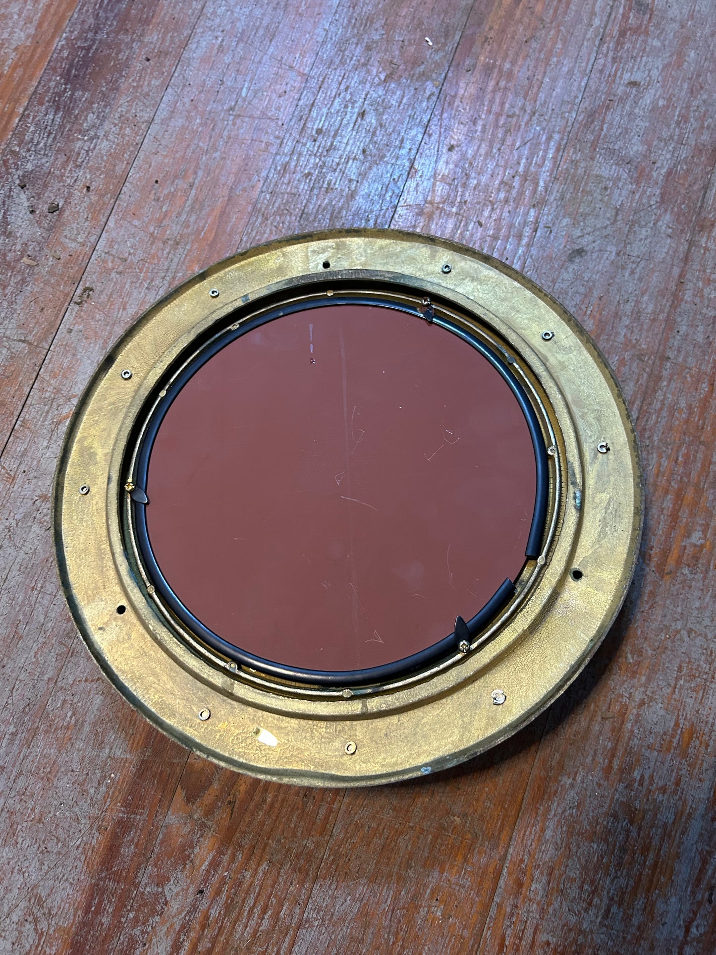 Solid Brass Ship porthole Mirror 11-1/4” Nautical Maritime Boat Wall Decor