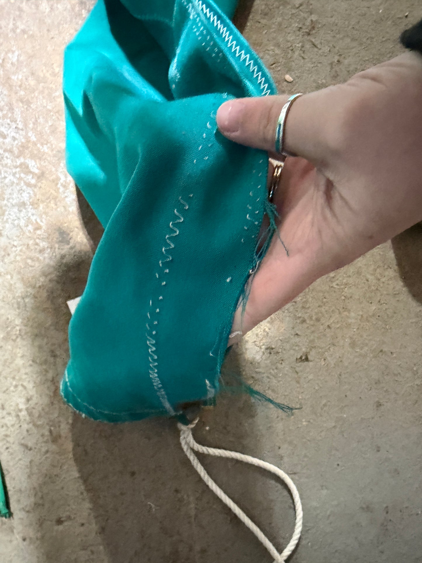12'8" Long Teal Blue Mainsail Canvas Cover