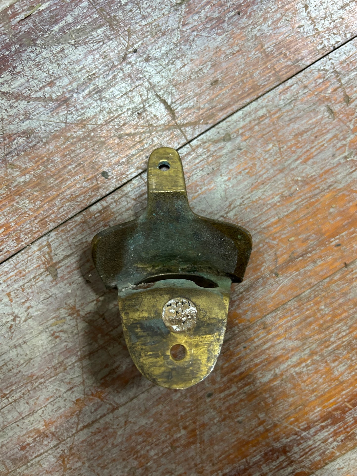 Vintage Solid Brass Wall-Mount Bottle Opener w/ Anchor Nautical Design – 3.5”