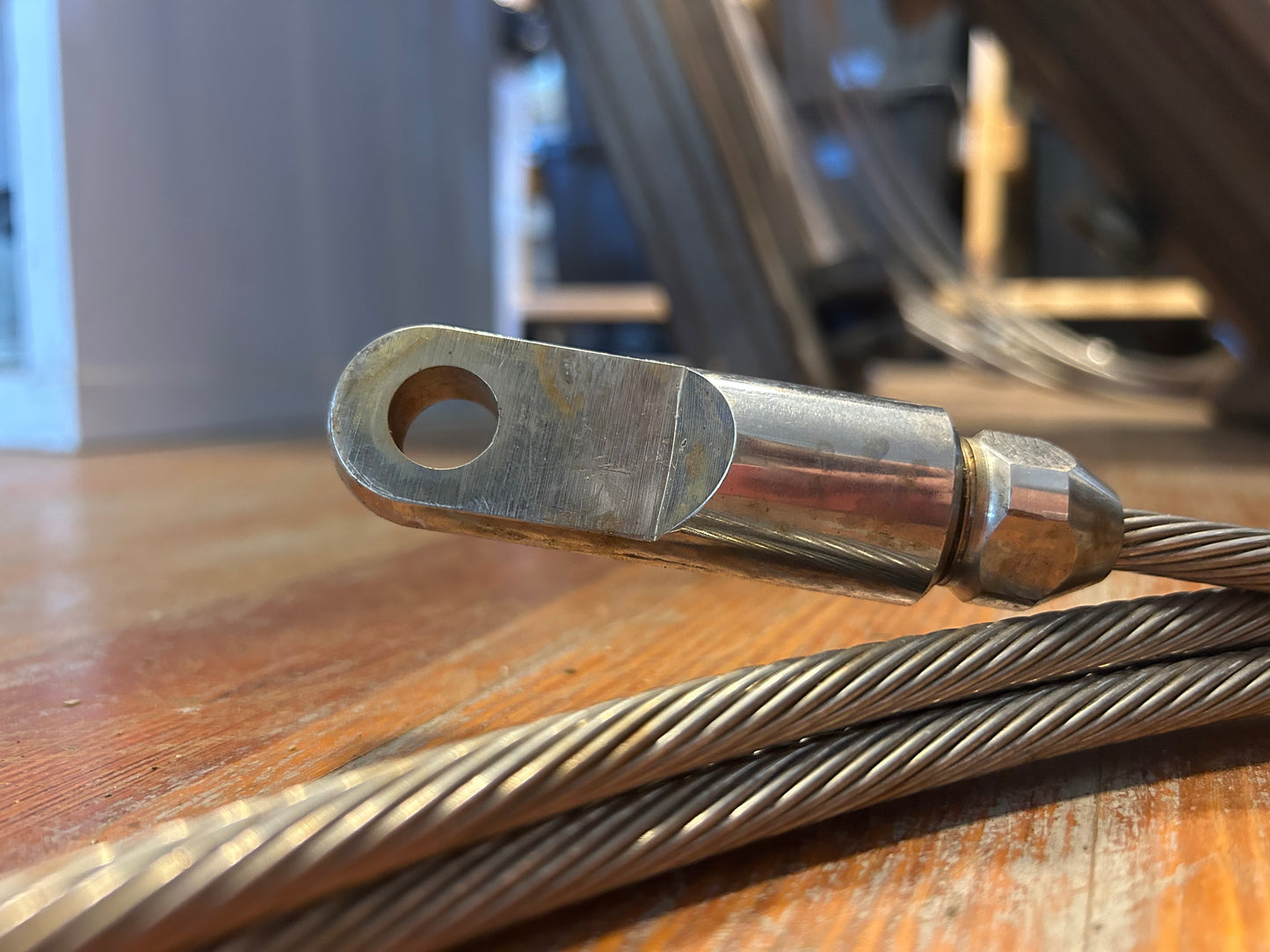 SS Forestay w/ Swaged eye terminals 23’ 3”- 1/4” Wire 1/2” Pins