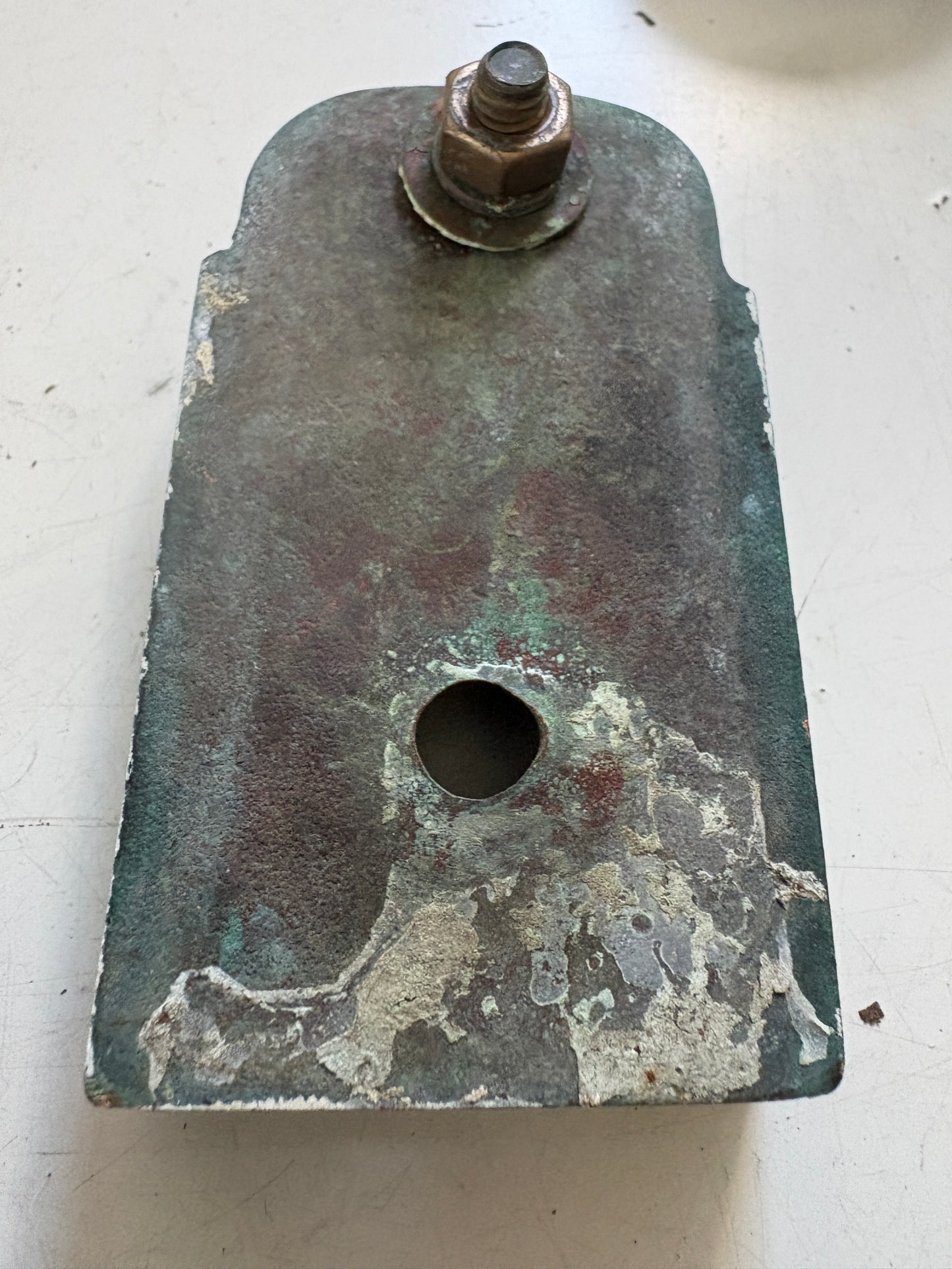 Vintage Bronze Insert Winch Handle Holder - 2 9/16" Width x 3/8" Thickness
