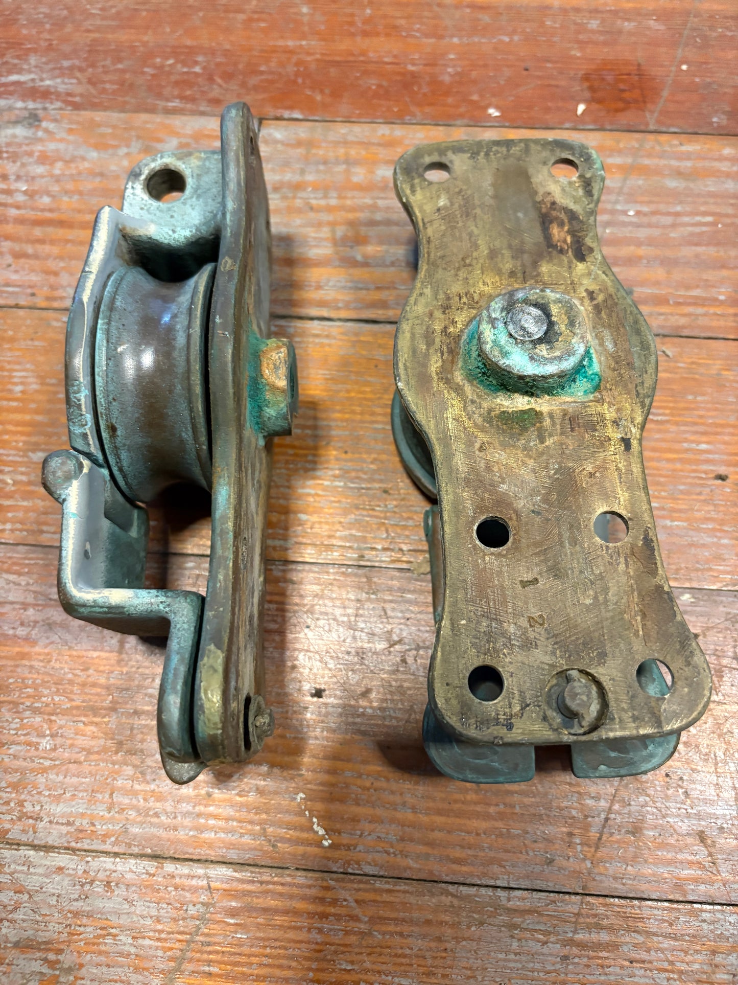 Vintage Bronze Merriman Latching Cheek Snatch Foot Block off of Tripp 30 PAIR