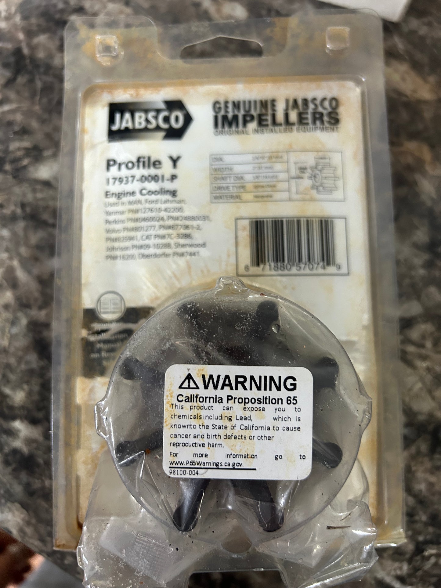 Jabsco 17937-0001-P Profile Y Impeller Kit
