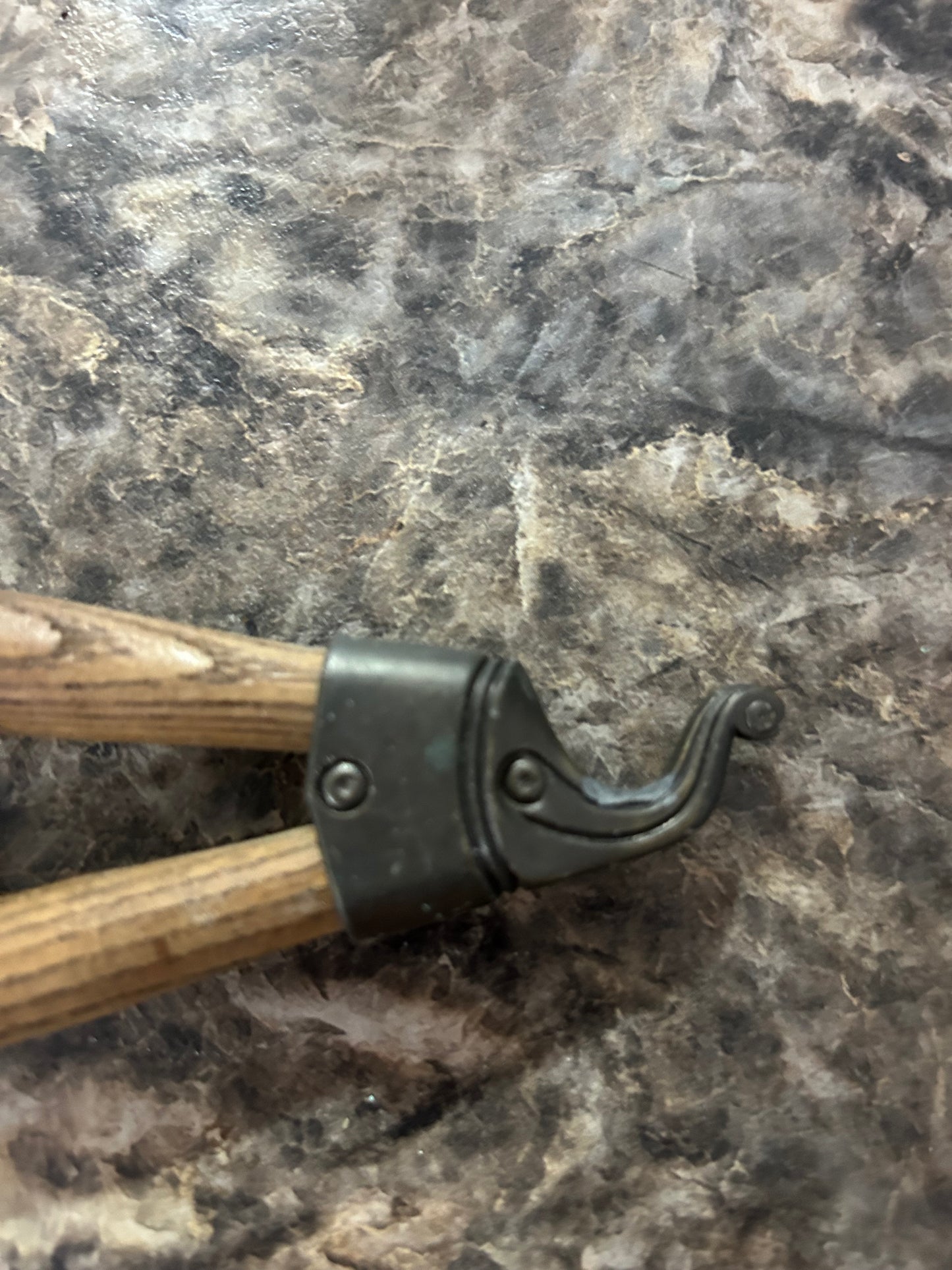 Swivel Wall Hanger Wood Cast Iron Hook 7” Projection