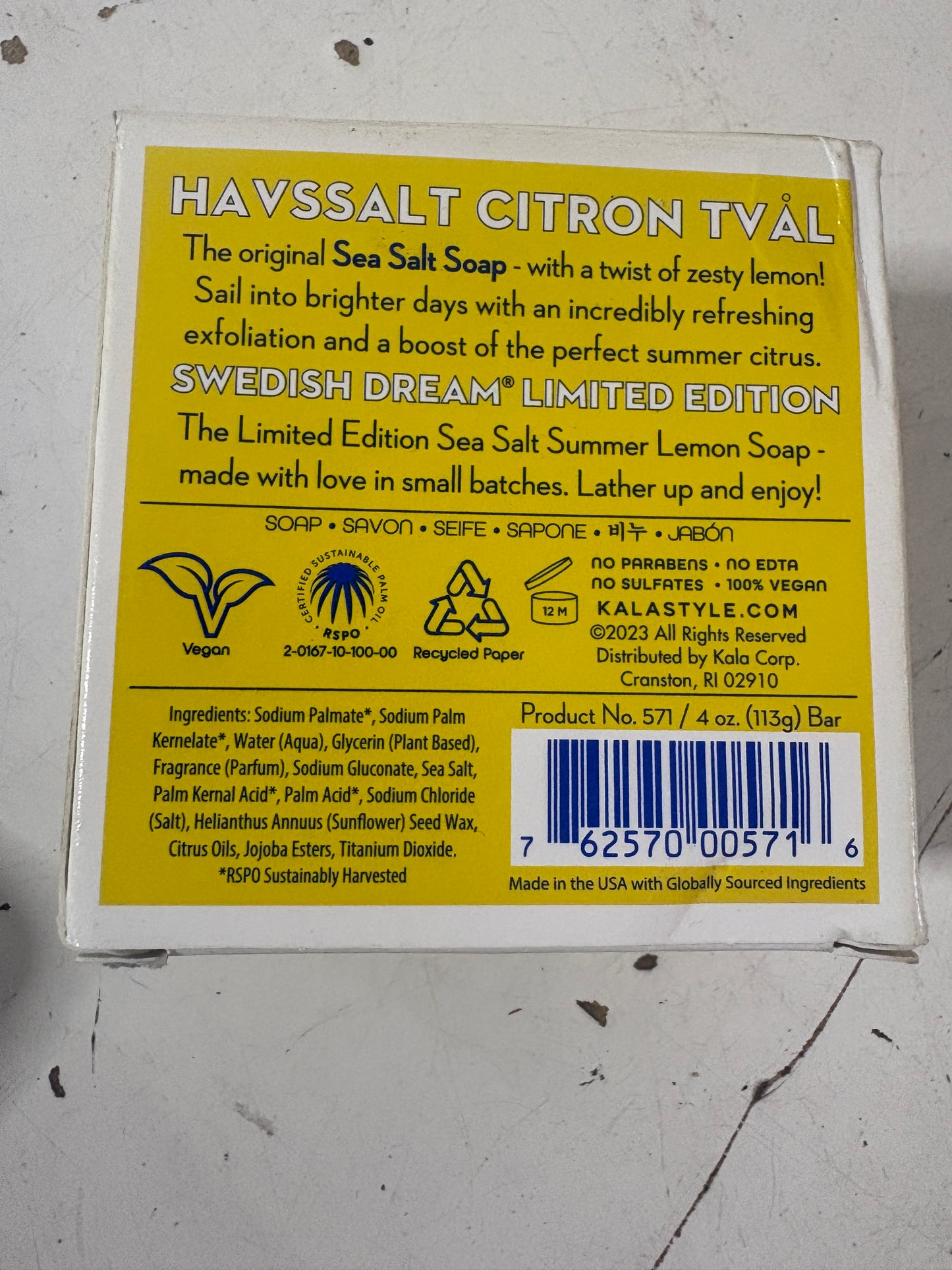 Sea Salt Lemon Soap Bar