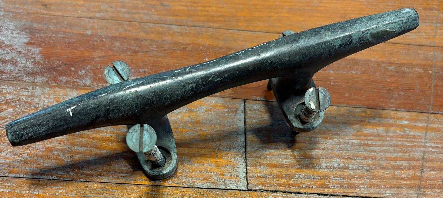 Vintage Solid Bronze 9 1/2" Cleat off of Downeaster 38