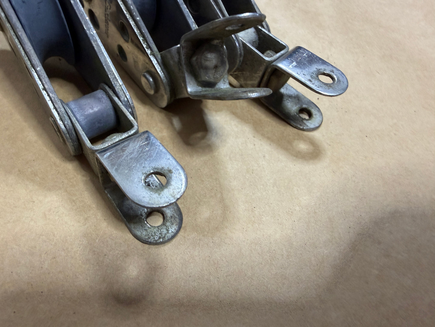 LOT OF 3 Garhauer Single Swivel Blocks - 1 5/8" Sheave - 3/8" Line Width