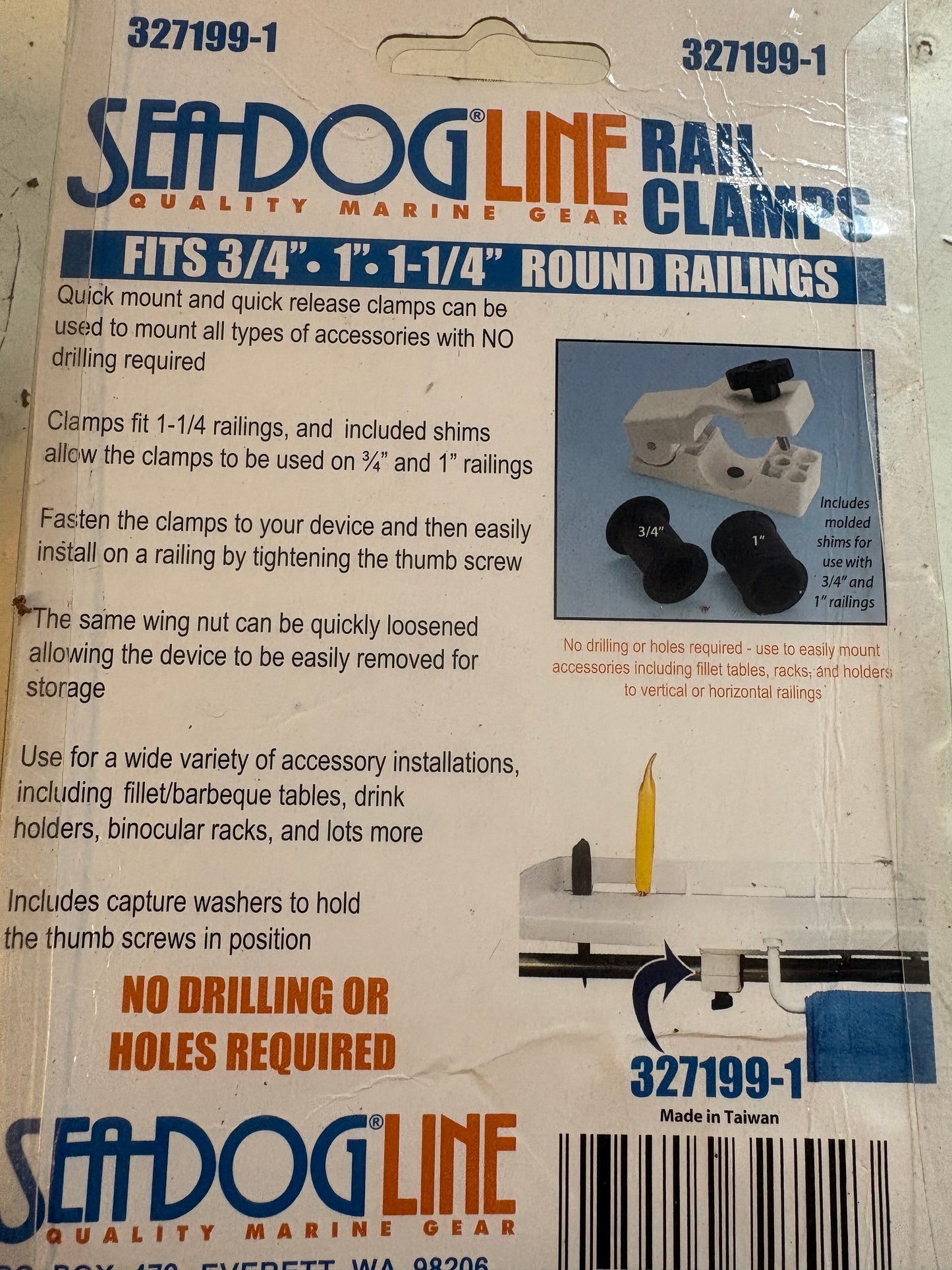 Seadog Line Rail Clamps 327199-1