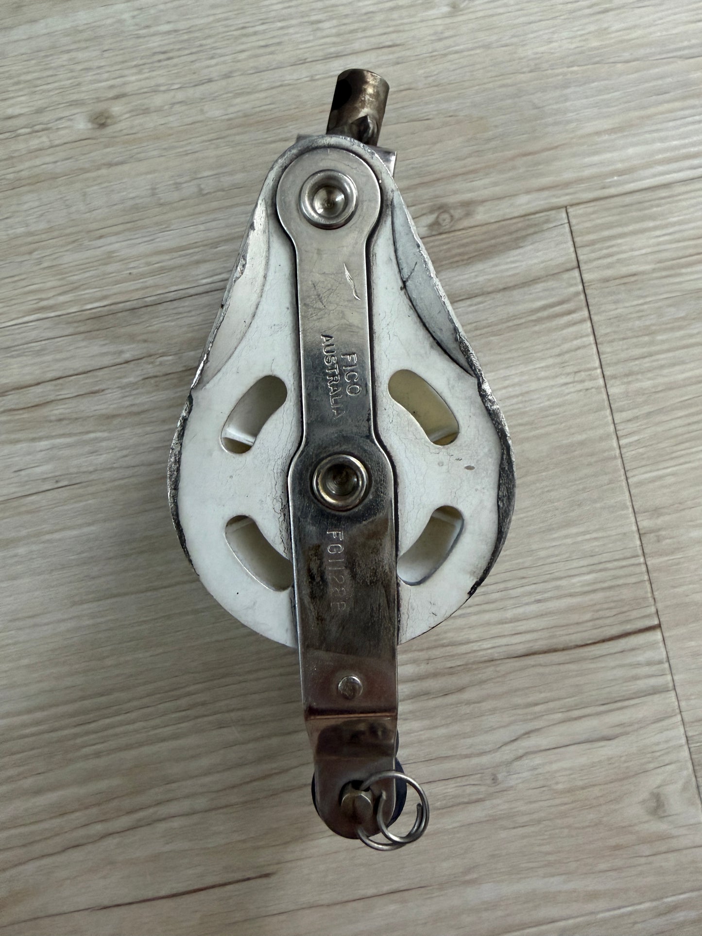 Fico 2 1/4" Double Sheave Swivel Block With Becket - 1/2" Line