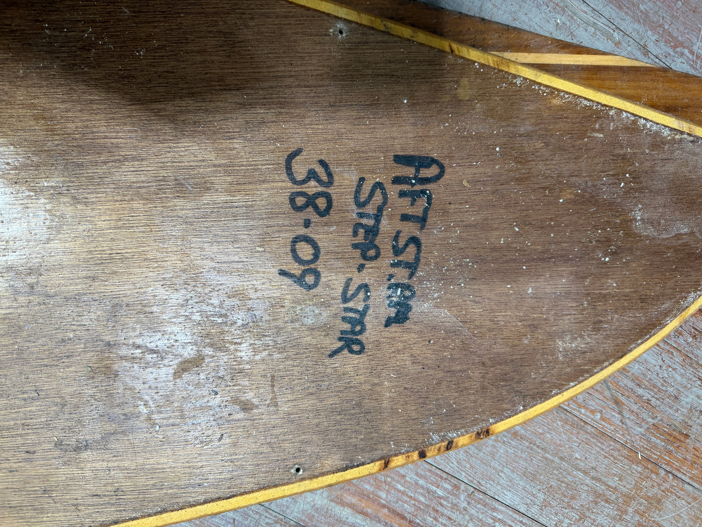 PAIR AFT. STEP PORT&STARBOARD SIDE Teak & Holly Wood- Catalina Morgan 38 -- #286