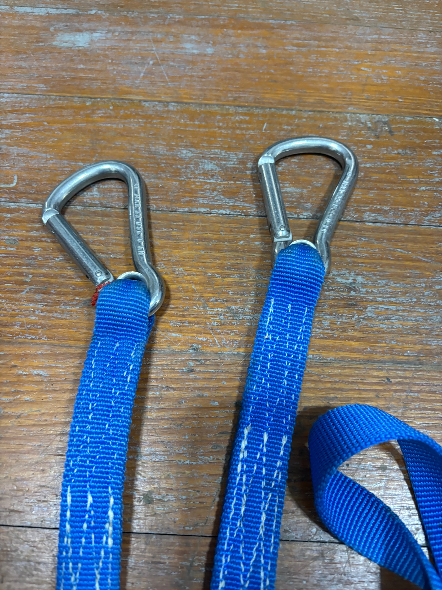 74" Blue Safety Tether with two Carabiners