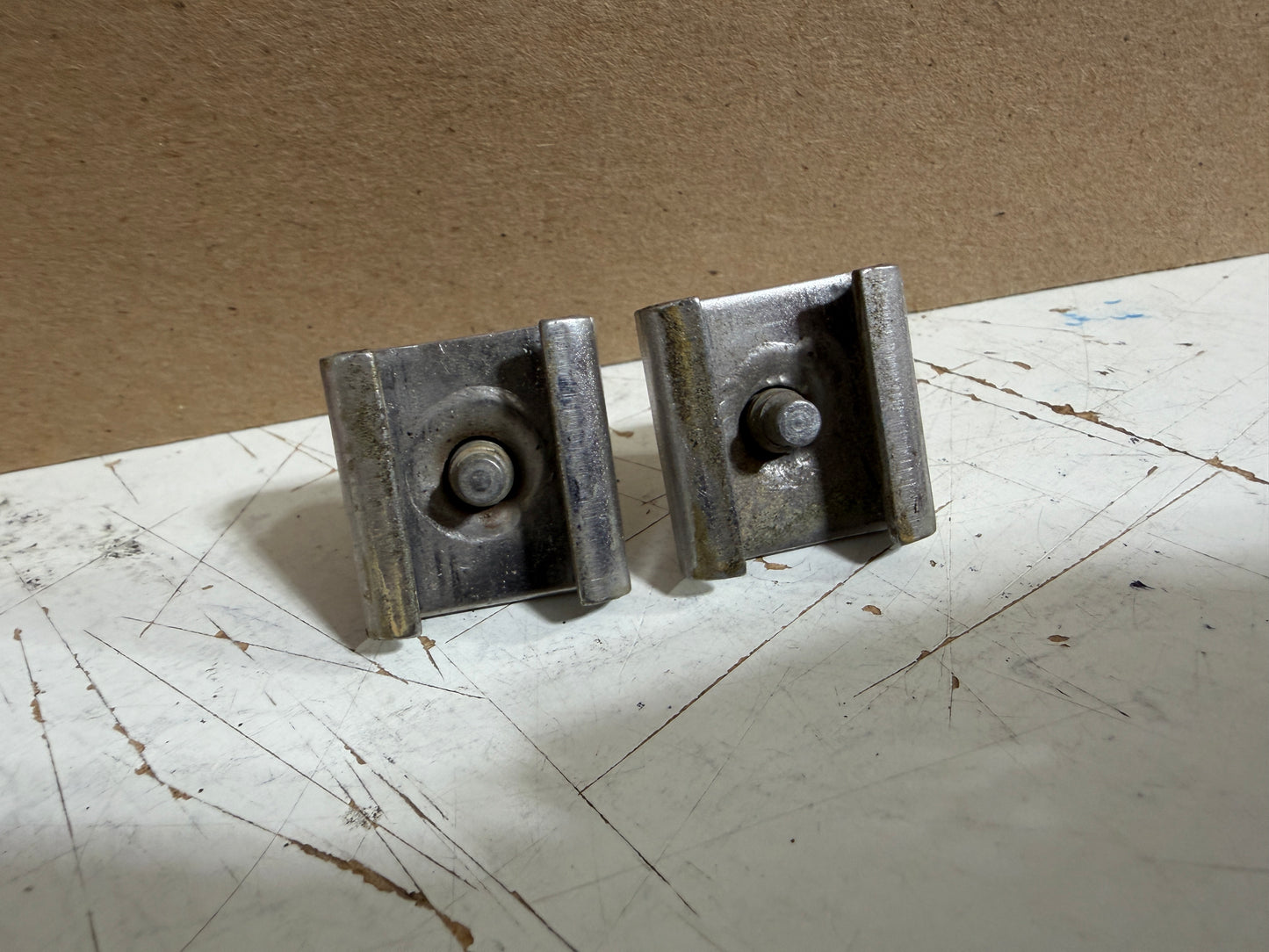 PAIR 3/4" Stainless Steel Screw Top Track Ends