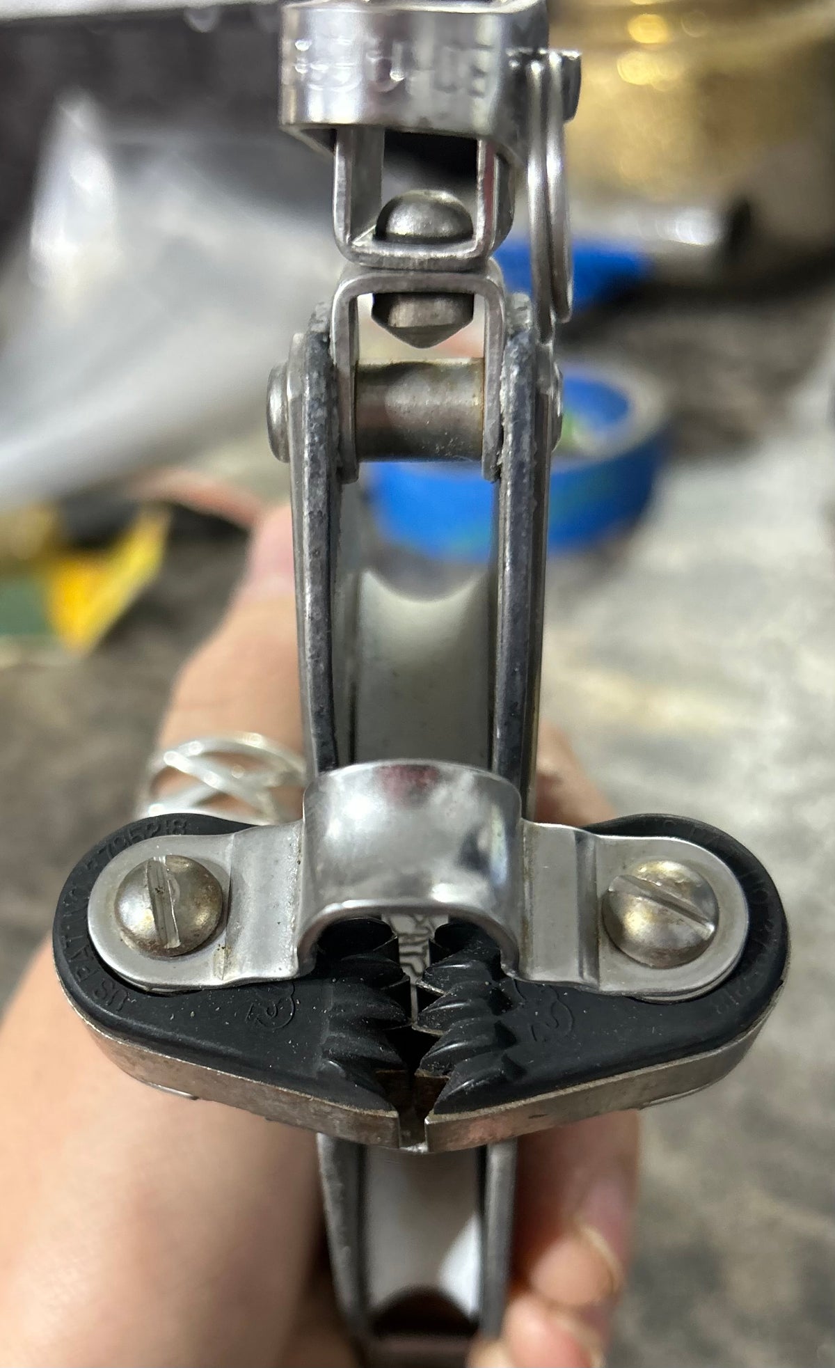 Schaefer Fiddle Block With Cam Cleat and becket - 3/8" Line Swivel Shackle