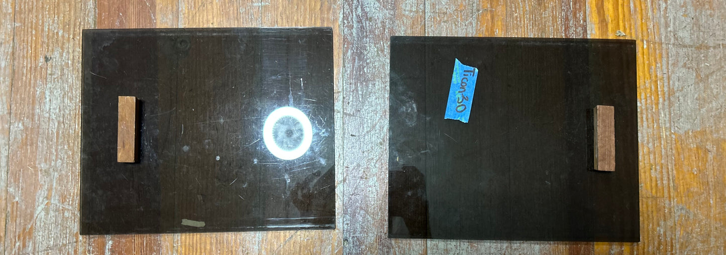 Pair brown tint plastic Panels 9 3/4” x 8”