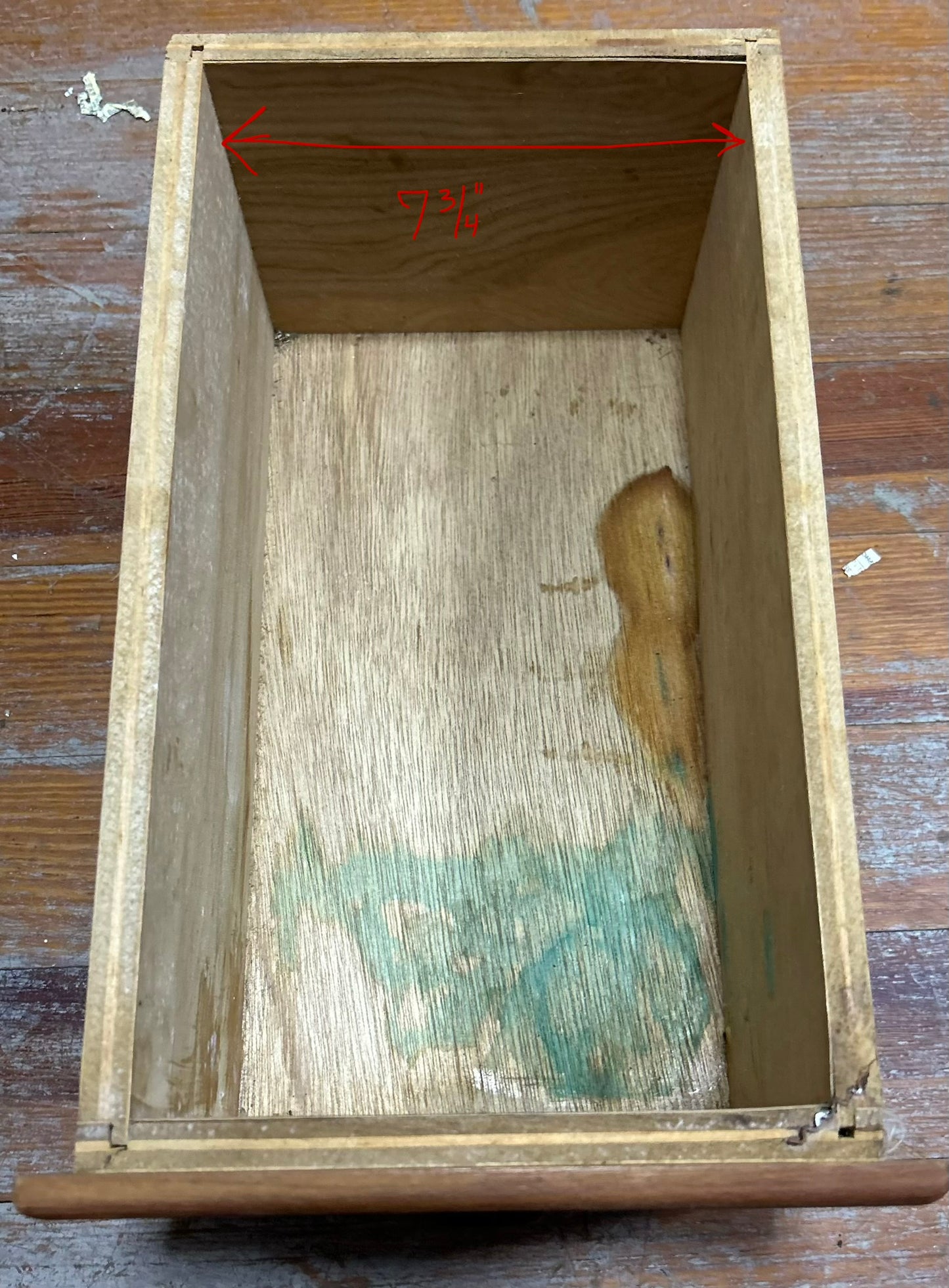 Teak Drawer Insert 13 5/8” Deep x 8 1/2” Wide #363