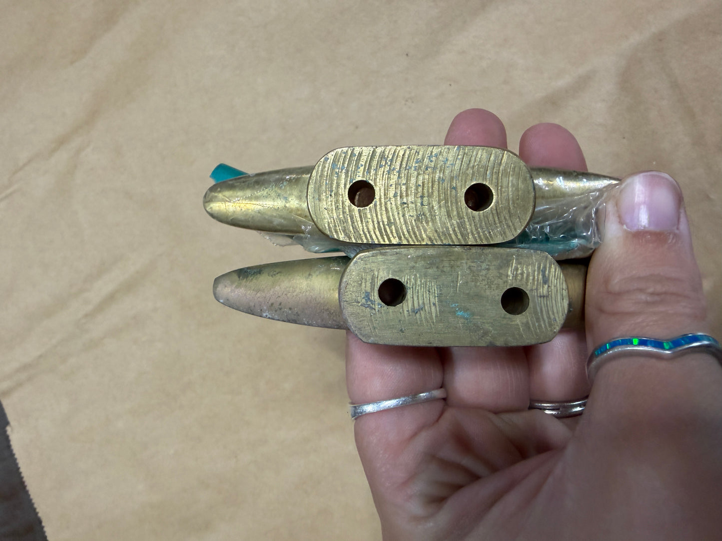 PAIR Solid Bronze 4" Pedestal Cleats