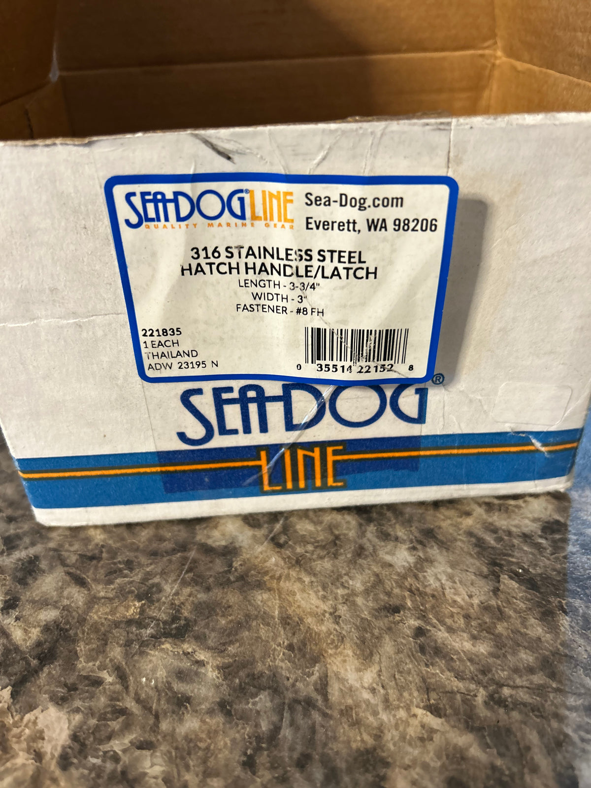 Sea-Dog Stainless Steel Hatch Handle Latch 3-3/4” x 3”